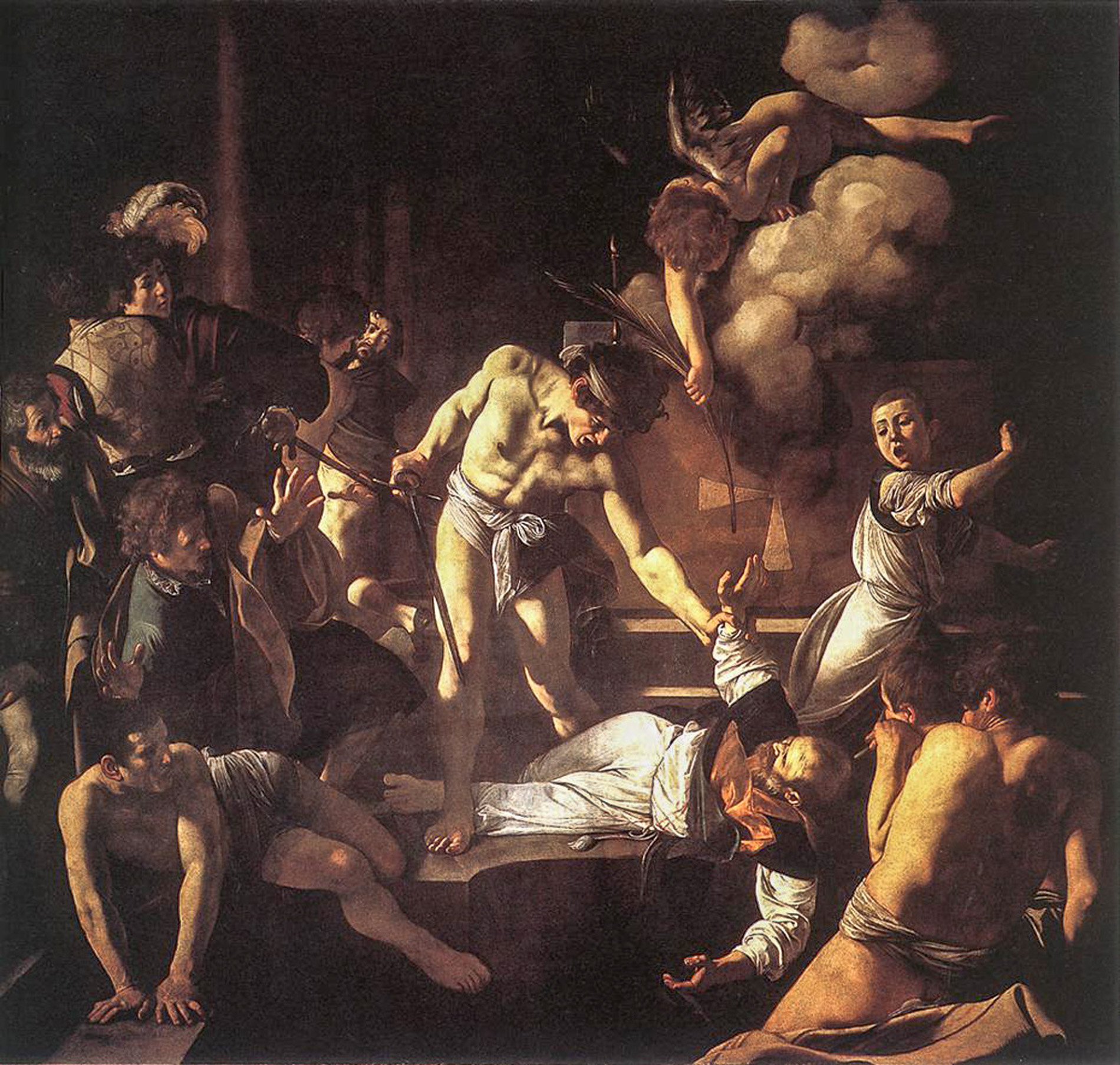 Caravaggio, Martyrdom of St Matthew 1599f